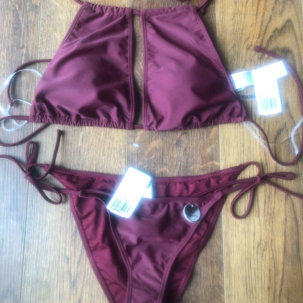 NWT burgundy bikini set from Forever 21